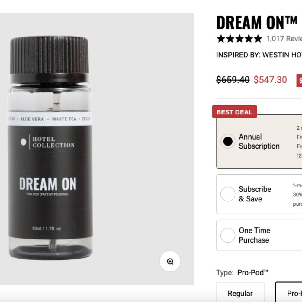 BRAND NEW Hotel Collection Dream On Pro-Pod Oil